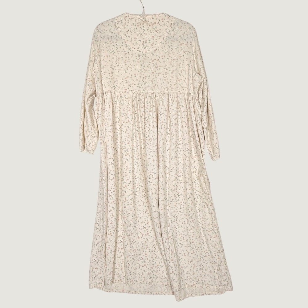 VTG Victorias Secret Country Floral Flannel Cotton Nightgown Long Sleep Dress S - Picture 3 of 8